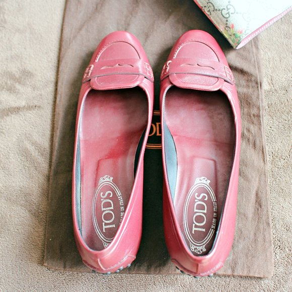 RED Leather PUMP Tods - Picture 5 of 11